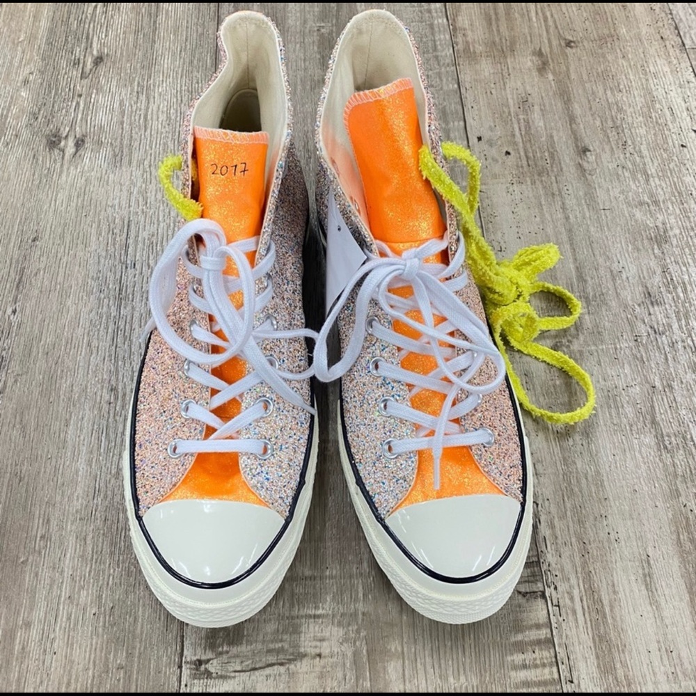 Converse X J.W. Anderson Glitter Hightop Shoes - Picture 5 of 15